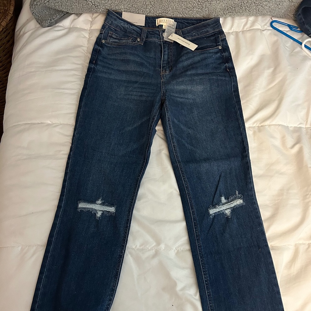 Francesca's (harper heritage) dark wash ripped jeans size 28